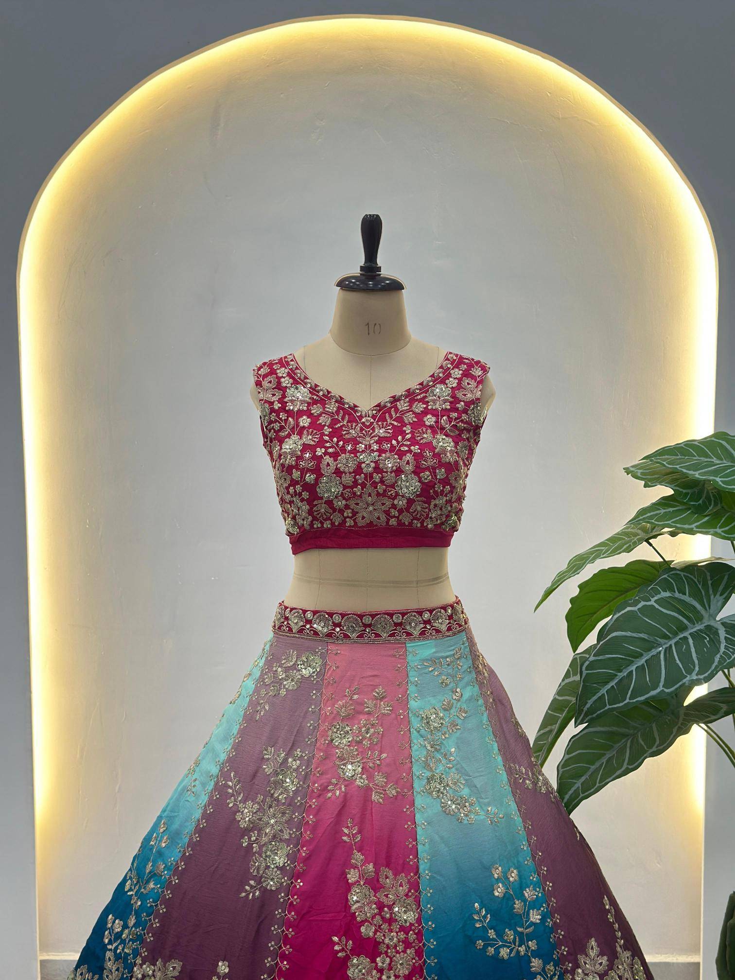 ON 5122 Chinon Bridal lehenga choli online shopping